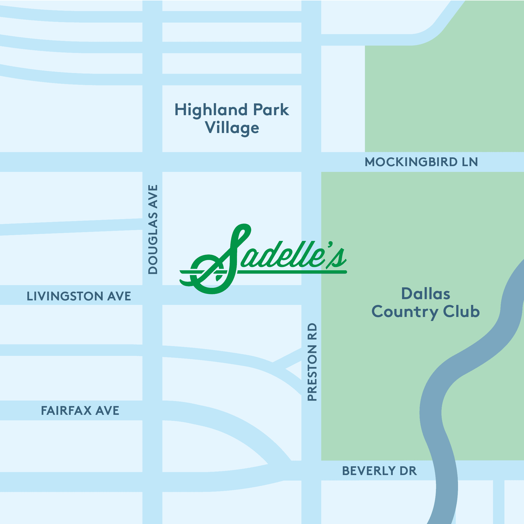 Map to Sadelle's Dallas