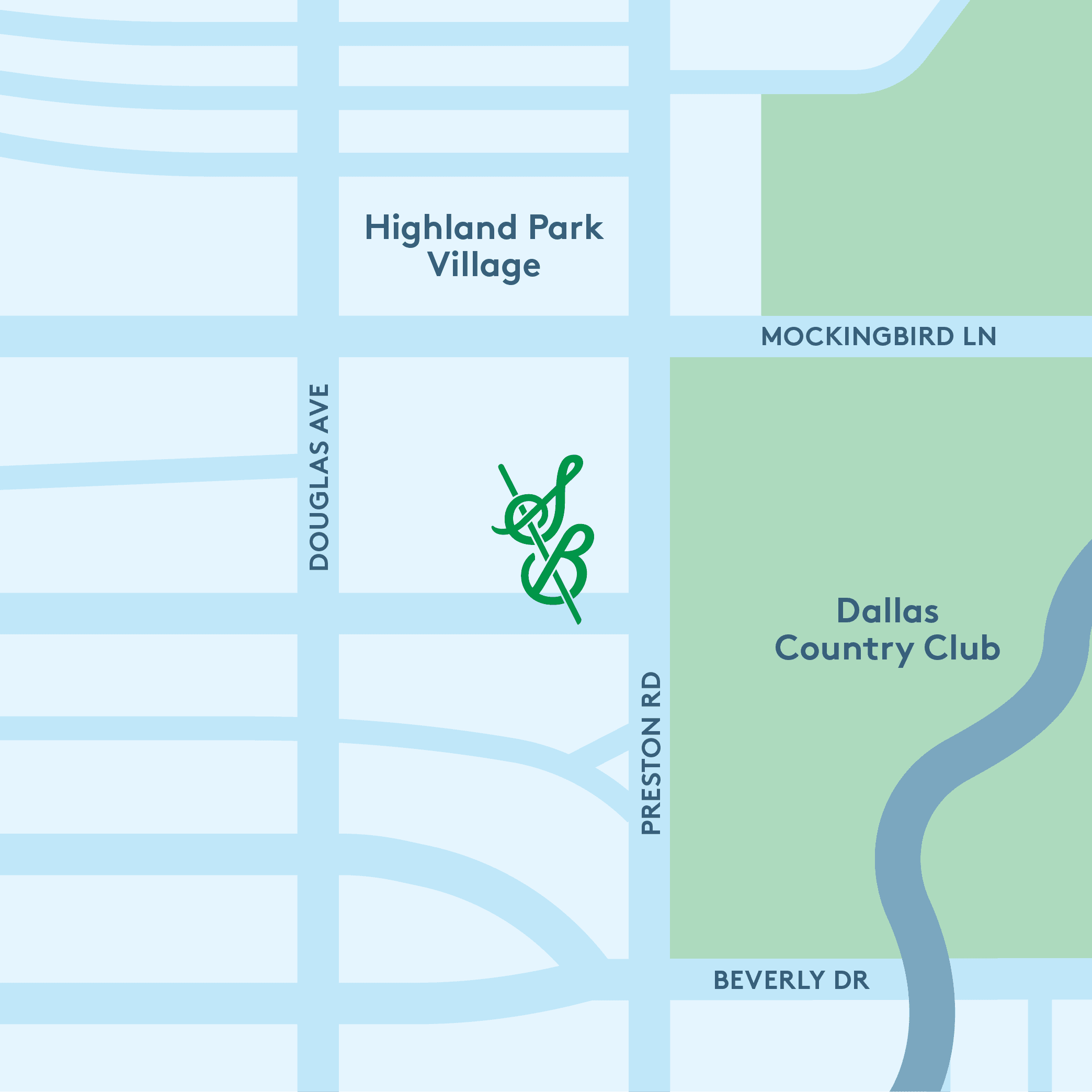 Map to Sadelle's Dallas
